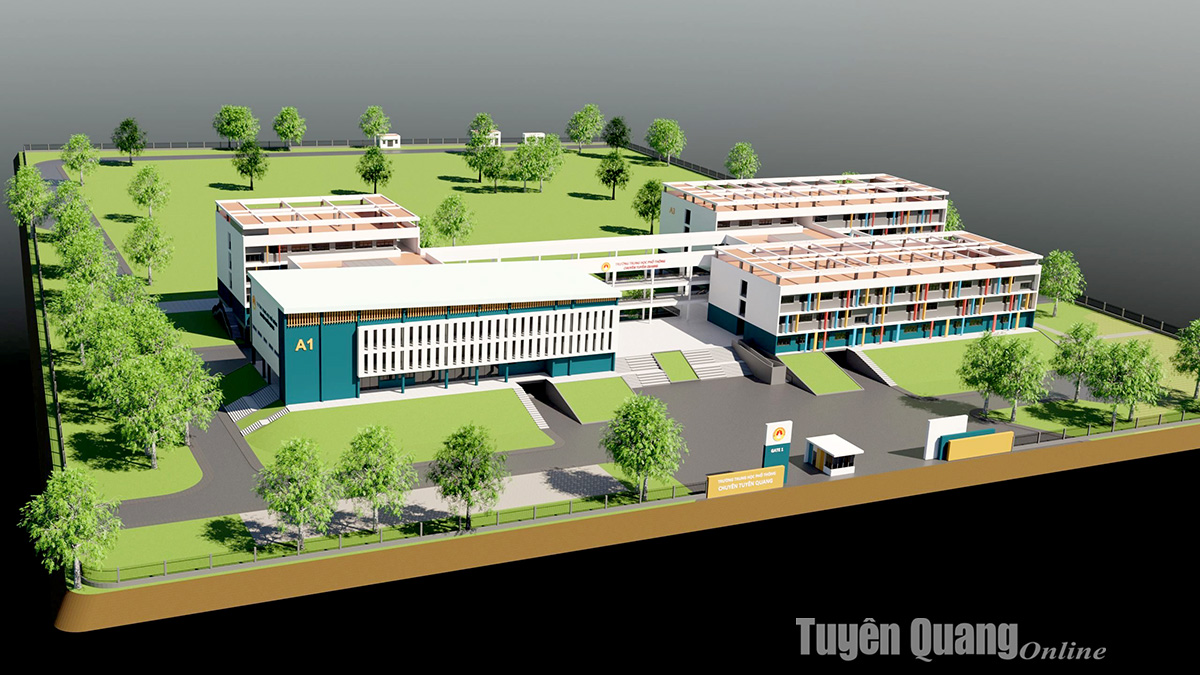Efforts on the construction site of Tuyen Quang Specialized High School